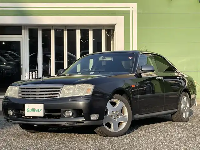 日産 グロリア アルティマ 埼玉県 2000(平12)年 8.5万km ダークグレー アルティマターボ/純正ナビ/AM/FM/DVD・CD/MD/純正CDチェンジャー/ETC/前席パワーシート/純正AW/オートライト/フォグライト/社外盗難防止装置/業者施工の内外装仕上済/取扱説明書