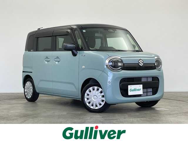 スズキ ワゴンＲ スマイル HYBRID S 群馬県 2025(令7)年 0.1千km オフブルーメタリック/ガンメタリック2トーンルーフ 届出済未使用車　アダプティブクルーズコントロール　衝突被害軽減ブレーキ　レーンキープアシスト　コーナーセンサー　オートマチックハイビーム　ＬＥＤヘッドライト　シートヒーター　オートブレーキホールド