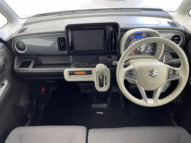 スズキ ワゴンＲ スマイル HYBRID S 群馬県 2025(令7)年 0.1千km オフブルーメタリック/ガンメタリック2トーンルーフ 届出済未使用車　アダプティブクルーズコントロール　衝突被害軽減ブレーキ　レーンキープアシスト　コーナーセンサー　オートマチックハイビーム　ＬＥＤヘッドライト　シートヒーター　オートブレーキホールド