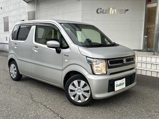スズキ ワゴンＲ HYBRID FX 福井県 2019(令1)年 4.7万km シルキーシルバーメタリック キーレス/アイドリングストップ/横滑り防止/ヘッドライトレベライザー/運転席シートヒーター/電動格納ミラー/純正フロアマット/純正ドアバイザー