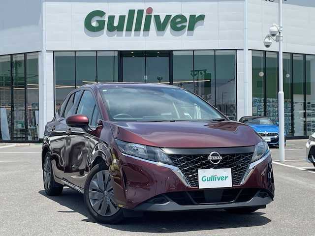 日産 ノート X 長崎県 2023(令5)年 5.8万km バーガンディー 純正メモリーナビ/BT/USB/HDMI/フルセグTV/アラウンドビューモニター/エマージェンシーブレーキ/プロパイロット/デジタルインナーミラー/オートマチックハイビーム/ハンドル支援/コーナーセンサー前後/ビルトインETC