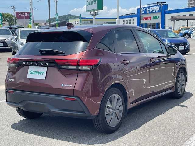 日産 ノート X 長崎県 2023(令5)年 5.8万km バーガンディー 純正メモリーナビ/BT/USB/HDMI/フルセグTV/アラウンドビューモニター/エマージェンシーブレーキ/プロパイロット/デジタルインナーミラー/オートマチックハイビーム/ハンドル支援/コーナーセンサー前後/ビルトインETC