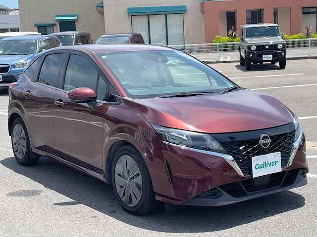 日産 ノート X 長崎県 2023(令5)年 5.8万km バーガンディー 純正メモリーナビ/BT/USB/HDMI/フルセグTV/アラウンドビューモニター/エマージェンシーブレーキ/プロパイロット/デジタルインナーミラー/オートマチックハイビーム/ハンドル支援/コーナーセンサー前後/ビルトインETC