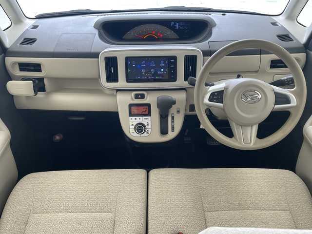 ダイハツ ムーヴ キャンバス X SA Ⅲ 沖縄県 2019(平31)年 9.6万km パールホワイトⅢ/ナチュラルベージュマイカメタリック 2トーン 社外ナビ　【AVN-R8W】/　(フルセグTV　Bluetooth　DVD　CD　SD)/バックカメラ/USB　/両側パワースライドドア　/プッシュスタート　/スマートキー　/スペアキー　/純正フロアマット　/オートマチックハイビーム　/オートライト　/オートエアコン　/パワーウィンドウ/衝突軽減ブレーキ