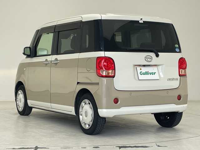 ダイハツ ムーヴ キャンバス X SA Ⅲ 沖縄県 2019(平31)年 9.6万km パールホワイトⅢ/ナチュラルベージュマイカメタリック 2トーン 社外ナビ　【AVN-R8W】/　(フルセグTV　Bluetooth　DVD　CD　SD)/バックカメラ/USB　/両側パワースライドドア　/プッシュスタート　/スマートキー　/スペアキー　/純正フロアマット　/オートマチックハイビーム　/オートライト　/オートエアコン　/パワーウィンドウ/衝突軽減ブレーキ