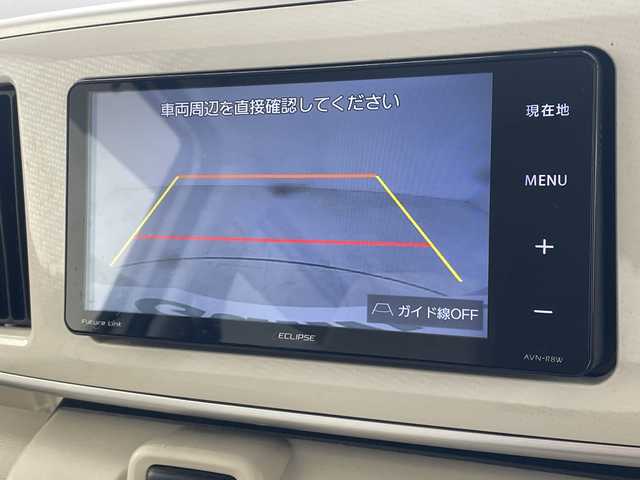 ダイハツ ムーヴ キャンバス X SA Ⅲ 沖縄県 2019(平31)年 9.6万km パールホワイトⅢ/ナチュラルベージュマイカメタリック 2トーン 社外ナビ　【AVN-R8W】/　(フルセグTV　Bluetooth　DVD　CD　SD)/バックカメラ/USB　/両側パワースライドドア　/プッシュスタート　/スマートキー　/スペアキー　/純正フロアマット　/オートマチックハイビーム　/オートライト　/オートエアコン　/パワーウィンドウ/衝突軽減ブレーキ