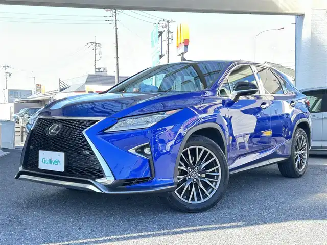 レクサス ＲＸ 300 Fスポーツ 埼玉県 2018(平30)年 11.7万km ヒートブルーコントラストレイヤリング ディーラー点検記録R1～複数年有/・純正ナビ　（TVキャンセラー付き）/（CD/DVD/フルセグTV/BT/SD/USB)/・バック＆サイドカメラ/・ETC2.0/・ステアリングスイッチ/・ステアリングヒーター/・オートライト/ワイパー/・白皮シート/・パワーシート/・エアシート/・シートヒーター/・ヘットアップディスプレイ/・レーダークルーズコントロール/・プリクラッシュ/・クリアランスソナー/・レーンアシスト/・アイドリングストップ/・パワーバックドア/・スマートキー/・カードキー/・保証書/・取説