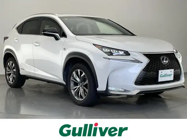 レクサス ＮＸ 300h Fスポーツ 愛知県 2015(平27)年 6.4万km ソニッククォーツ 純正ナビ　フルセグＴＶ　ムーンルーフ　バックカメラ　電動格納リアシート　赤革　ベンチレーション　シートヒーター　３眼ＬＥＤヘッドライト　衝突軽減　前後ドラレコ　ＥＴＣ　ブルーレイ再生　ｎａｎｏｅ　禁煙　スぺアタイヤあり