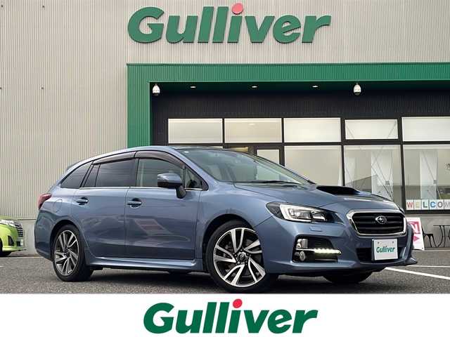 スバル レヴォーグ 1．6GT－S アイサイト 島根県 2014(平26)年 6.4万km スティールブルーグレーM アイサイト/4WD/ターボ/社外7インチSDナビゲーション(CN-R300D)/フルセグ SD CD DVD/レーダークルーズコントロール/バックカメラ/パドルシフト/D/N席パワーシート/LEDヘッドライト/AUTOライト/フォグライト/ETC/電子パーキング/アイドリングストップ/革巻きステアリング/ISOFIX/純正18インチアルミホイール