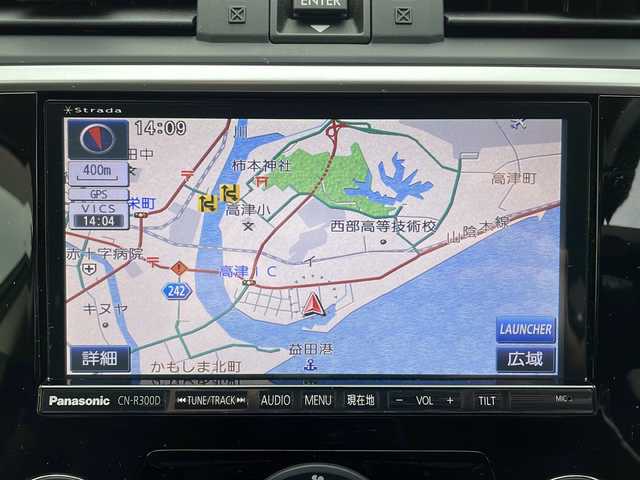 スバル レヴォーグ 1．6GT－S アイサイト 島根県 2014(平26)年 6.4万km スティールブルーグレーM アイサイト/4WD/ターボ/社外7インチSDナビゲーション(CN-R300D)/フルセグ SD CD DVD/レーダークルーズコントロール/バックカメラ/パドルシフト/D/N席パワーシート/LEDヘッドライト/AUTOライト/フォグライト/ETC/電子パーキング/アイドリングストップ/革巻きステアリング/ISOFIX/純正18インチアルミホイール