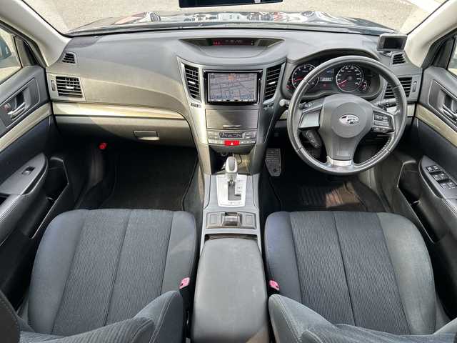 スバル レガシィ ツーリングワゴン 2．5i Lパッケージ 山口県 2012(平24)年 8.1万km ダークグレーメタリック 社外HDDナビ/ワンセグTV/バックカメラ/スマートキー＆プッシュスタート/社外レーダー探知機/横滑り防止装置/アイドリングストップ/前席パワーシート/キセノンライト/フォグライト/オートライト/オールオートパワーウィンドゥ/クルーズコントロール/パドルシフト/保証書・取説/スペアキー1個