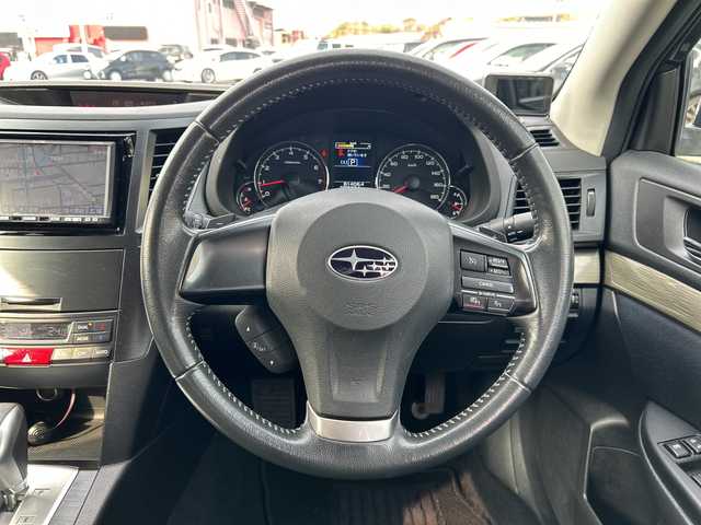 スバル レガシィ ツーリングワゴン 2．5i Lパッケージ 山口県 2012(平24)年 8.1万km ダークグレーメタリック 社外HDDナビ/ワンセグTV/バックカメラ/スマートキー＆プッシュスタート/社外レーダー探知機/横滑り防止装置/アイドリングストップ/前席パワーシート/キセノンライト/フォグライト/オートライト/オールオートパワーウィンドゥ/クルーズコントロール/パドルシフト/保証書・取説/スペアキー1個