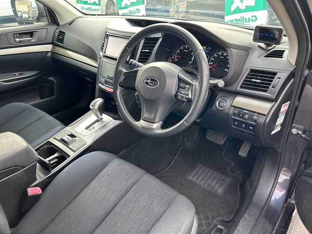 スバル レガシィ ツーリングワゴン 2．5i Lパッケージ 山口県 2012(平24)年 8.1万km ダークグレーメタリック 社外HDDナビ/ワンセグTV/バックカメラ/スマートキー＆プッシュスタート/社外レーダー探知機/横滑り防止装置/アイドリングストップ/前席パワーシート/キセノンライト/フォグライト/オートライト/オールオートパワーウィンドゥ/クルーズコントロール/パドルシフト/保証書・取説/スペアキー1個