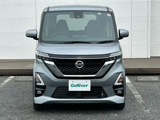 日産 ルークス ハイウェイスター Gターボ 千葉県 2022(令4)年 0.2万km チタニウムグレーメタリック 社外ナビ/TV/全方位/片側電動/CD/LED/コーナーセンサー/スマートキー/Bluetooth/アイドリングストップ/純正アルミホイール/純正フロアマット/ベンチシート/ロールサンシェード/ABS/横滑り防止装置/オートライト/エアバックW/衝突被害軽減システム/カーテンエアバック