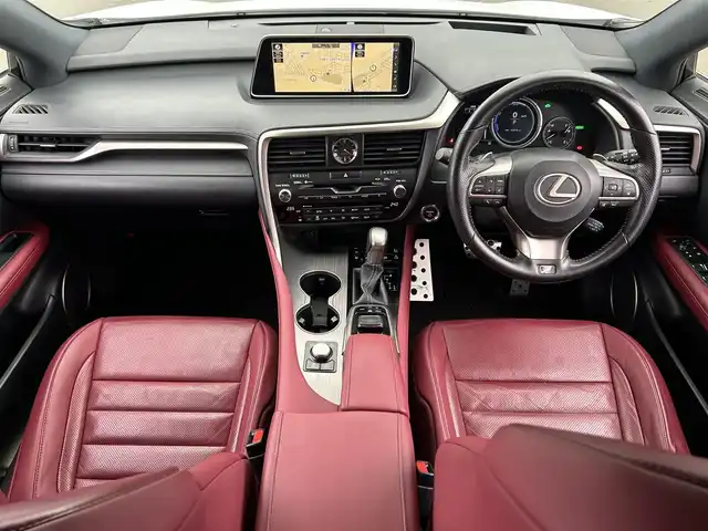 レクサス ＲＸ 450h Fスポーツ 東京都 2015(平27)年 4.3万km ホワイトノーヴァガラスフレーク Lexus Safety System/・プリクラッシュセーフティ/・レーントレーシングアシスト/・オートマチックハイビーム /・レーダークルーズコントロール/・ヘッドアップディスプレイ/パドルシフト/純正ナビ/フルセグTV/バックカメラ/ETC2.0/前後ドライブレコーダー/100V電源/ルーフレール/レザーシート/パワーシート/シートヒーター/ベンチレーション/ステアリングヒーター/後席ロールサンシェード/パワーバックドア/LEDヘッドライト/ドアバイザー/20インチ純正アルミホイール