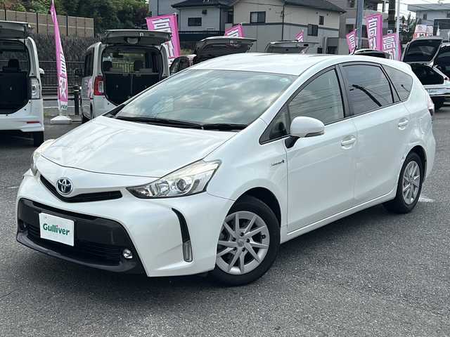 トヨタ プリウス α S 愛知県 2015(平27)年 8.3万km ホワイトパールクリスタルシャイン /禁煙車//ワンオーナー//社外ナビ・フルセグTV//ETC//バックカメラ//電動格納ウィンカーミラー//TRC//ECO.PWR.EVモード//オートライト//フォグランプ//プッシュスタート//純正フロアマット//新車保証書//取扱説明書//スペアキー