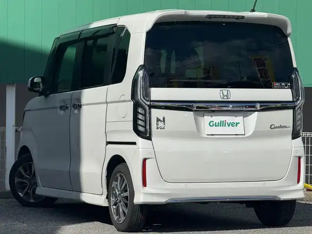 ホンダ Ｎ ＢＯＸ カスタム EX 千葉県 2021(令3)年 2.2万km プラチナホワイトパール SDナビゲーション/Bluetooth機能/バックカメラ/フルセグ/前後ドラレコ/ETC/純正14インチAW/パーキングセンサー/スマートキー/シーケンシャルウィンカー/ウィンカーミラー/LEDヘッドライト