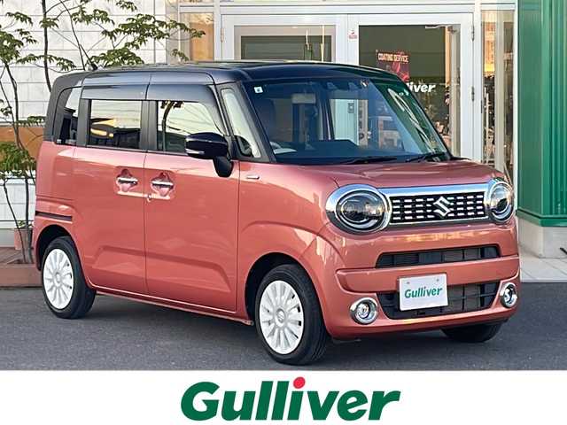 スズキ ワゴンＲ スマイル HYBRID X 青森県 2021(令3)年 2.7万km コーラルオレンジメタリック/アーバンブラウン2トーン 4WD/社外8インチメモリナビ・フルセグTV/CD・DVD・Bluetooth・SD/バックカメラ/両側パワースライドドア/前席シートヒーター/セーフティサポート/デュアルカメラブレーキサポート/誤発進抑制機能/レーンキープアシスト/コーナーセンサー/横滑り防止機能/LEDヘッドライト/フォグライト/ウインカーミラー/OP 2トーンルーフ/保証書・取扱書