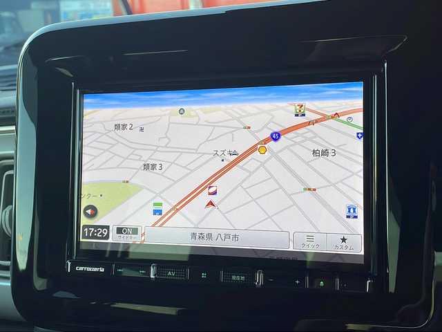 スズキ ワゴンＲ スマイル HYBRID X 青森県 2021(令3)年 2.7万km コーラルオレンジメタリック/アーバンブラウン2トーン 4WD/社外8インチメモリナビ・フルセグTV/CD・DVD・Bluetooth・SD/バックカメラ/両側パワースライドドア/前席シートヒーター/セーフティサポート/デュアルカメラブレーキサポート/誤発進抑制機能/レーンキープアシスト/コーナーセンサー/横滑り防止機能/LEDヘッドライト/フォグライト/ウインカーミラー/OP 2トーンルーフ/保証書・取扱書