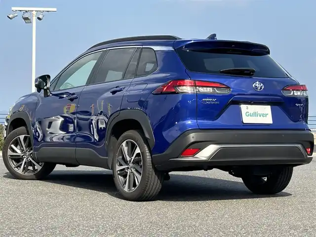 トヨタ カローラ クロス ハイブリッド Z 島根県 2024(令6)年 1.7万km ダークブルーマイカM 登録時走行距離16439km/ワンオーナー/トヨタコネクテッドナビ/Bluetooth/フルセグTV(テレビキャンセラー付)/ビルトインETC2.0/電動パーキング/ブレーキホールド/スマートキー(スペアキー×1)/運転席パワーシート/純正18インチAW/純正フロアマット/前後コーナーセンサー/LEDヘッドライト/フォグランプ/オートライト/オートハイビーム/ウィンカーミラー/衝突被害軽減ブレーキ/レーダークルーズコントロール/レーンキープアシスト/横滑り防止装置/ダブル/カーテンエアバッグ/スタッドレスタイヤ付/禁煙車/取扱説明書/保証書