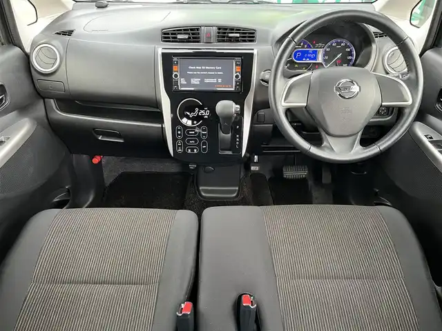 日産 デイズ HWS X Vセレ +SeftyⅡ 奈良県 2015(平27)年 1.7万km プレミアムパープルP 純正ナビ　[MC314D-W]/フルセグＴＶ　/衝突被害軽減システム /LEDヘッドライト /スマートキー /プッシュスタート　/ＥＴＣ /電動格納ミラー /フォグライト /純正14インチAW /アイドリングストップ /革巻きステアリング