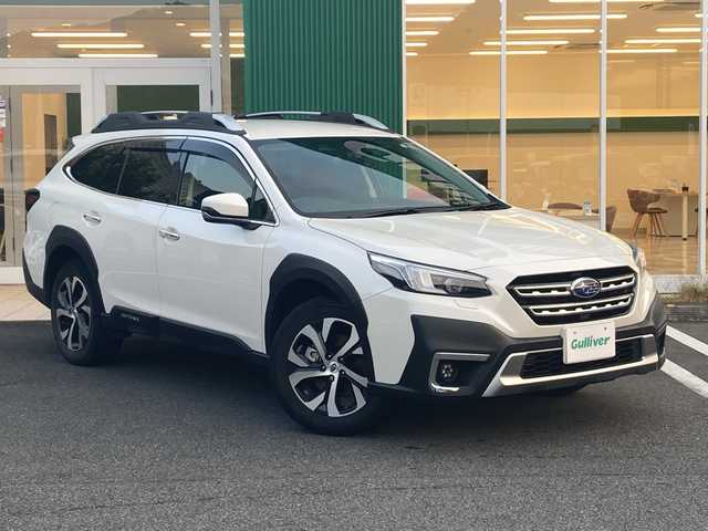 スバル アウトバック リミテッドEX 愛媛県 2023(令5)年 4.4万km クリスタルホワイトP Harmon Kardon/純正メモリーナビ/・Bluetooth/・USB/フルセグTV/バックカメラ（フロントカメラ/左サイドカメラ）/アイサイトX/ETC/前後ドライブレコーダー/パワーバックドア/前席パワーシート/シートヒーター/シートメモリー/革巻きステアリング/ステアリングヒーター/ステアリングスイッチ/革巻きステアリング/電動格納ミラー/純正18インチAW/純正フロアマット/オートライト/LEDヘッドライト/プッシュスタート/スマートキー/スペアキー/保証書/取扱説明書