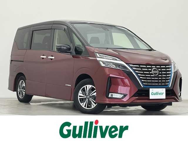 日産 セレナ e－パワー ハイウェイスター V 宮城県 2020(令2)年 0.8万km マルーンレッド 2トーン 両側パワースライドドア/純正ナビ/フルセグTV/Bluetooth/USB入力端子/ipod/DVD・BD再生機能/全方位カメラ/フロント/サイド/バックカメラ/ETC/前方ドライブレコーダー/プロパイロット/衝突被害軽減システム/プッシュスタート/スマートキー/オートライト/LEDヘッドライト/純正フロアマット/純正15インチアルミホイール