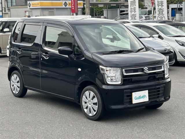 スズキ ワゴンＲ FA 群馬県 2022(令4)年 4.5万km 黒 MT車/ワンオーナー/ワンセグテレビ/バックカメラ/アイドリングストップ/ドアバイザー/ETC/ABS/ベンチシート/フロアマット純正/スペアキー1本/アルミホイール純正/オートライト