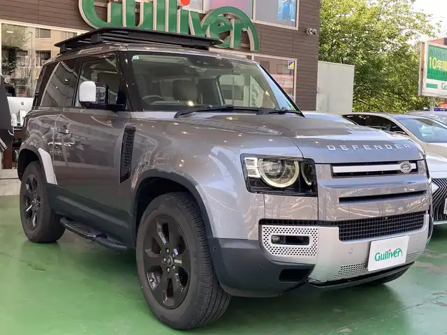 ランドローバー ランドローバー ディフェンダー 90XSED 神奈川県 2021(令3)年 3万km ガンＭ ワンオーナー/保証書/Pivi Proナビゲーションシステム/アラウンドビューモニター/ETC/サンルーフ/レザーシート/パワーシート/シートヒーター/クルーズコントロール/バックドアイージークローザー/LEDヘッドライト/サイドステップ/ルーフキャリア