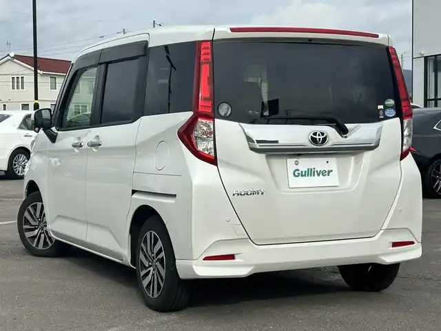 トヨタ ルーミー カスタムG S 道南・函館 2018(平30)年 6.6万km パールホワイトⅢ ／純正９インチＳＤナビ/／フルセグＴＶ/／寒冷地仕様/／夏冬タイヤ/／エンジンスターター/／バックカメラ/／ワンオーナー/／衝突軽減システム/／クルーズコントロール/／両側パワスラ/／スペアキー/／保証書/／取扱説明書/／記録簿
