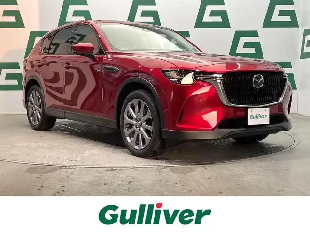 マツダ ＣＸ－６０ XD Lパッケージ 鹿児島県 2023(令5)年 3.2万km ソウルレッドクリスタルM 禁煙車　/純正ディスプレイオーディオ/　・フルセグTV/　・Bluetooth/　・AppleCarPlay/　・AndroidAuto/全方位カメラ/サンルーフ/BOSEサウンドシステム　/i-ACTIVSENSE/　・スマートブレーキサポート/　・誤発進抑制制御機能/　・アダプティブLEDヘッドライト/　・前側方接近/　・ブラインドスポットモニタリング/　・レーンキープアシスト/　・交通標識認識機能/本革シート　/シートヒーター/パワーシート/シートメモリ/ETC/純正アルミホイール　/フロアマット