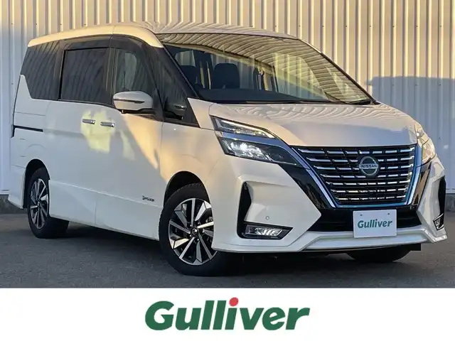 日産 セレナ e－パワー ハイウェイスター G 福岡県 2021(令3)年 8万km ブリリアントホワイトパール プロパイロット/純正９インチナビ（ＭＭ３２０Ｄ－Ｌ）/フルセグTV/CD/DVD/BT/SD/AM/FM/全周囲カメラ/デジタルインナーミラー/衝突軽減/BSW/両側パワースライドドア/ドラレコ/ビルトインＥＴＣ/純正１６ＡＷ/ＬＥＤオートライト/電動パーキング/ブレーキホールド/スマートキー/プッシュスタート/ロールサンシェード/シートバックテーブル