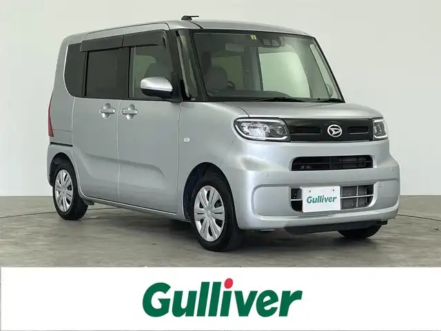 ダイハツ タント X 大分県 2023(令5)年 5.1万km ブライトシルバーメタリック スマートアシスト搭載/純正ナビ　型式：NSZN-W69D/【フルセグTV、DVD再生可、BT対応】/ステアリングスイッチ/バックカメラ/ナビ連動ドライブレコーダー（前方）/左側電動スライドドア/プッシュスタート/スマートキー/ETC/前席シートヒーター/アイドリングストップ/横滑り防止装置/電動格納ミラー/純正フロアマット/オートライト/LEDヘッドライト/コーナーセンサー/保証書、取説、スペアキー有り