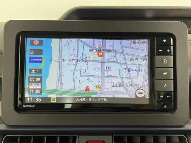 ダイハツ タント X 大分県 2023(令5)年 5.1万km ブライトシルバーメタリック スマートアシスト搭載/純正ナビ　型式：NSZN-W69D/【フルセグTV、DVD再生可、BT対応】/ステアリングスイッチ/バックカメラ/ナビ連動ドライブレコーダー（前方）/左側電動スライドドア/プッシュスタート/スマートキー/ETC/前席シートヒーター/アイドリングストップ/横滑り防止装置/電動格納ミラー/純正フロアマット/オートライト/LEDヘッドライト/コーナーセンサー/保証書、取説、スペアキー有り