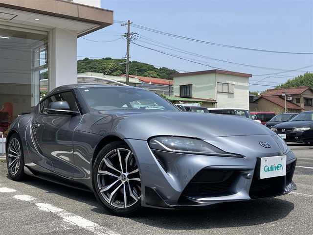 トヨタ スープラ SZ－R 三重県 2021(令3)年 6.1万km グレー ♪車検R8年7月1日/♪Toyota Supra Safety/ ・プリクラッシュセーフティ(PCS)/ ・レーンディパーチャーアラート(LDA)/ ・ブラインドスポットモニター(BSM)/♪JBLサウンド/ヘッドアップディスプレイ/純正ナビ/ ・フルセグ・BTオーディオ/ ・Apple Car Play/バックカメラ/レーダークルーズコントロール/スマートキー×2/プッシュスタート/ハーフレザーシート/前席シートヒーター/前席パワーシート(運転席メモリ付き)/LEDヘッドライト/オートライト/オートワイパー/クリアランスソナー/レーダー探知機/ドライブレコーダー/純正18インチAW/革巻ステアリング/ステアリングスイッチ/アイドリングストップ/ウィンカーミラー/フロアマット/サイド/カーテンエアバック