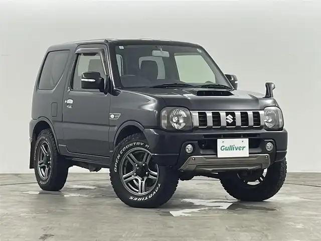 スズキ ジムニー ランドベンチャー 福島県 2015(平27)年 7.3万km ブルーイッシュブラックパール3 純正ナビ/・フルセグTV/BT/USB/CD/DVD/AM/FM/レザーシート/・シートヒーター/ステアリングリモコン/ETC/背面タイヤ/純正アルミホイール/リモコンキー/ターボ/４WD/AC/ミラーヒーター/ドアバイザー/ABS/横滑り防止装置/ハロゲンライト/フォグランプ/純正フロアマット
