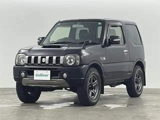 スズキ ジムニー ランドベンチャー 福島県 2015(平27)年 7.3万km ブルーイッシュブラックパール3 純正ナビ/・フルセグTV/BT/USB/CD/DVD/AM/FM/レザーシート/・シートヒーター/ステアリングリモコン/ETC/背面タイヤ/純正アルミホイール/リモコンキー/ターボ/４WD/AC/ミラーヒーター/ドアバイザー/ABS/横滑り防止装置/ハロゲンライト/フォグランプ/純正フロアマット