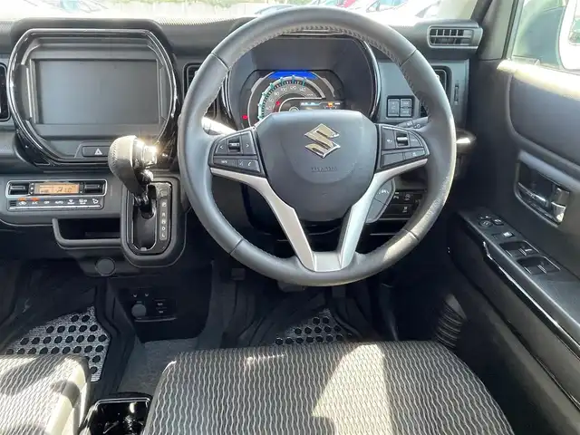 スズキ ハスラー HYBRID X 島根県 2024(令6)年 0.4万km オフブルーM オーディオレス　/前席シートヒーター　/アダプティブクルーズコントロール　/リアコーナーセンサー　/レーンアシスト　/衝突軽減ブレーキ/横滑り防止装置/アイドリングストップ　/スマートキー　/プッシュスタート　/純正ＬＥＤヘッドライト　/純正１５インチアルミホイール