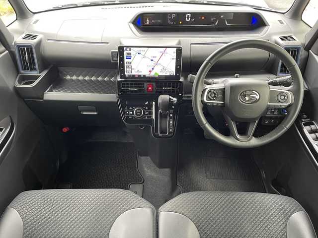 ダイハツ タント カスタム RS スタイルセレクション 滋賀県 2020(令2)年 4.2万km パールブラック 両側パワースライドドア/純正9インチナビ/（AM/FM/CD/DVD/フルセグ/Bluetooth）/バックカメラ/全周囲カメラ/ドライブレコーダー/ETC/クルーズコントロール/プリクラッシュブレーキアシスト/横滑り防止装置/コーナーセンサー/アイドリングストップ/運転席・助手席シートヒーター/電動格納ミラー/オートライト/LEDヘッドライト/プッシュスタート/スマートキー/スペアキー/オートエアコン/USB端子/純正フロアマット