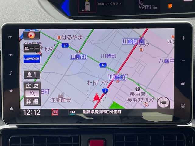 ダイハツ タント カスタム RS スタイルセレクション 滋賀県 2020(令2)年 4.2万km パールブラック 両側パワースライドドア/純正9インチナビ/（AM/FM/CD/DVD/フルセグ/Bluetooth）/バックカメラ/全周囲カメラ/ドライブレコーダー/ETC/クルーズコントロール/プリクラッシュブレーキアシスト/横滑り防止装置/コーナーセンサー/アイドリングストップ/運転席・助手席シートヒーター/電動格納ミラー/オートライト/LEDヘッドライト/プッシュスタート/スマートキー/スペアキー/オートエアコン/USB端子/純正フロアマット
