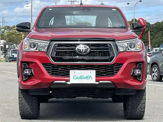 トヨタ ハイラックス Z ブラックラリーエディション 道央・札幌 2019(令1)年 6.4万km クリムゾンスパークレッドM ４WD/寒冷地仕様/純正ディーラーOPナビ/CD/DVD/BT/フルセグ/プリクラッシュセーフティ/横滑り防止装置/レーダークルーズコントロール/ダウンヒルアシストコントロール/レーンキープアシスト/デフロック/フロント/バックカメラ/ETC/ECOMODE/PWRMODE/トランスファ切替/レザー調シートカバー/ステアリングリモコン/MTモード付AT/プッシュスタート/スマートキー/LEDヘッドライト/オートライト/フォグランプ/電動格納ミラー/ヒーテッドドアミラー/ウィンカーミラー/純正フロアマット