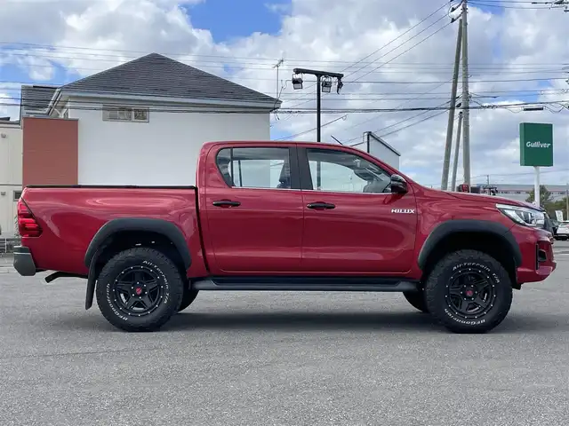 トヨタ ハイラックス Z ブラックラリーエディション 道央・札幌 2019(令1)年 6.4万km クリムゾンスパークレッドM ４WD/寒冷地仕様/純正ディーラーOPナビ/CD/DVD/BT/フルセグ/プリクラッシュセーフティ/横滑り防止装置/レーダークルーズコントロール/ダウンヒルアシストコントロール/レーンキープアシスト/デフロック/フロント/バックカメラ/ETC/ECOMODE/PWRMODE/トランスファ切替/レザー調シートカバー/ステアリングリモコン/MTモード付AT/プッシュスタート/スマートキー/LEDヘッドライト/オートライト/フォグランプ/電動格納ミラー/ヒーテッドドアミラー/ウィンカーミラー/純正フロアマット