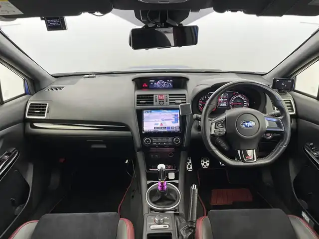 スバル ＷＲＸ ＳＴＩ STI 富山県 2019(令1)年 7.6万km WRブルーパール ワンオーナー/4WD/純正ナビ【KXM-H803】/（AM/FM/CD/DVD/SD/USB/BT）/フルセグTV/バック/サイドカメラ/HKSターボタイマー/純正大型リヤスポイラー/純正ブレーキキャリパー/純正１８インチAW/SUPERCAT　A52/トランクサブウーファー/純正デジタルインナーミラー/ナンバーステー/暗証コード式キーレスエントリー/スバルリヤビークルディテクション/ハイビームアシスト/LEDヘッドライト/ハーフレザーシート/前席シートヒーター/ETC/ドライブレコーダー/スマートキー×２/プッシュスタート/純正フロアマット/取扱説明書/保証書