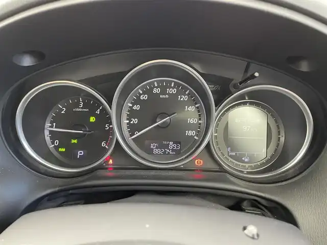 マツダ ＣＸ－５ XD Lパッケージ 福井県 2013(平25)年 8.8万km ソウルレッドプレミアムメタリック サンルーフ/衝突軽減ブレーキ/社外ナビ/バックカメラ/MTモード/革巻きステアリング/ステアリングスイッチ/クルーズコントロール/ドライブレコーダー/Autoライト/AFS/RVM/ラゲッジマット/ETC/レザーシート/パワーシート(D)/シートヒーター(D/N)/スマートキー/純正19インチアルミホイール