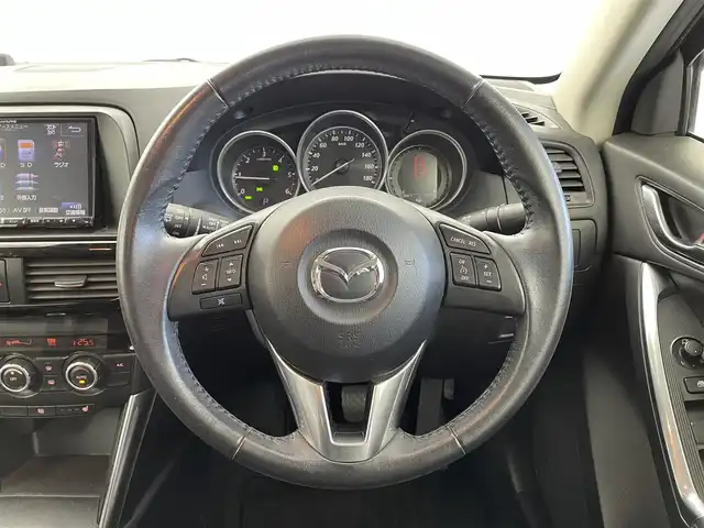 マツダ ＣＸ－５ XD Lパッケージ 福井県 2013(平25)年 8.8万km ソウルレッドプレミアムメタリック サンルーフ/衝突軽減ブレーキ/社外ナビ/バックカメラ/MTモード/革巻きステアリング/ステアリングスイッチ/クルーズコントロール/ドライブレコーダー/Autoライト/AFS/RVM/ラゲッジマット/ETC/レザーシート/パワーシート(D)/シートヒーター(D/N)/スマートキー/純正19インチアルミホイール