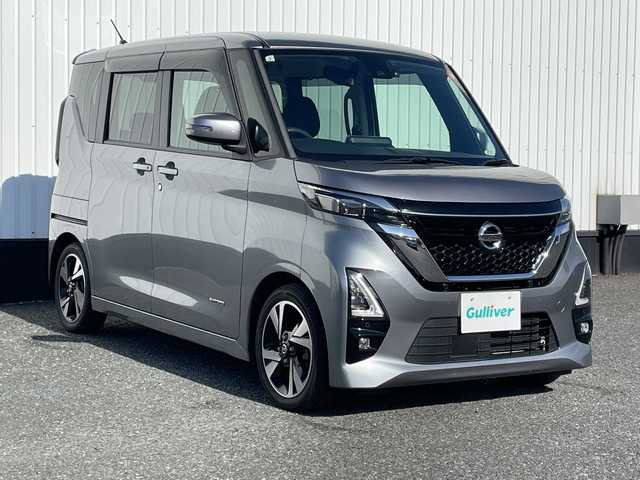 日産 ルークス HWS Gターボ プロパイロットED 千葉県 2021(令3)年 3.5万km チタニウムグレーメタリック 純正9インチナビ/(フルセグTV/BT/CD/DVD/FM/AM)/全周囲カメラ/プロパイロット/純正ドライブレコーダー/両側パワースライドドア/ETC/アイドリングストップ/LEDヘッドライト/フォグランプ/オートライト/ウィンカーミラー/電動格納ミラー/純正15インチAW/シートリフター/プッシュスタート/スマートキー/フロアマット/スペアキー/保証書