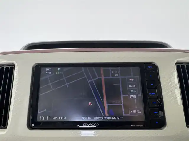 ダイハツ ムーヴ キャンバス X メイクアップ SA Ⅲ 愛知県 2018(平30)年 1.9万km パールホワイトⅢ/ライトローズマイカメタリックⅡ 2トーン ケンウッド製7インチV型メモリナビ/バックカメラ/ETC/ステアリングリモコン/ベンチシート/両側パワースライドドア/純正フロアマット/プッシュスタート/アイドリングストップ/スマートアシスト/　　・衝突被害軽減ブレーキ/　　・ペダル踏み間違い急発進抑制装置/　　・先行車発進お知らせ機能/　　・標識認識機能/　　・オートハイビーム/コーナーセンサー/オートライト/ドアバイザー/電動格納ミラー/取扱説明書/保証書/スマートキー/スペアキー