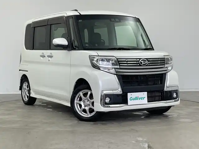 ダイハツ タント カスタムX トップED LTD SAⅢ 新潟県 2018(平30)年 8.3万km パールホワイトⅢ スマートアシストIII/　・衝突回避支援ブレーキ機能/　・衝突警報機能（対車両・対歩行者）/　・車線逸脱警報機能/　・誤発進抑制制御機能/　・先行車発進お知らせ機能/　・オートハイビーム/純正ディーラーOPナビ/フリップダウンモニター/全方位モニター/フルセグTV/Bluetooth/HDMI/ETC/ドライブレコーダー/両側パワースライドドア/オートライト/LEDヘッドライト/コーナーセンサー/ステアリングスイッチ/アイドリングストップ/プッシュスタート