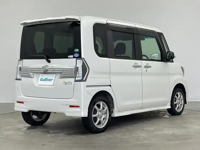 ダイハツ タント カスタムX トップED LTD SAⅢ 新潟県 2018(平30)年 8.3万km パールホワイトⅢ スマートアシストIII/　・衝突回避支援ブレーキ機能/　・衝突警報機能（対車両・対歩行者）/　・車線逸脱警報機能/　・誤発進抑制制御機能/　・先行車発進お知らせ機能/　・オートハイビーム/純正ディーラーOPナビ/フリップダウンモニター/全方位モニター/フルセグTV/Bluetooth/HDMI/ETC/ドライブレコーダー/両側パワースライドドア/オートライト/LEDヘッドライト/コーナーセンサー/ステアリングスイッチ/アイドリングストップ/プッシュスタート