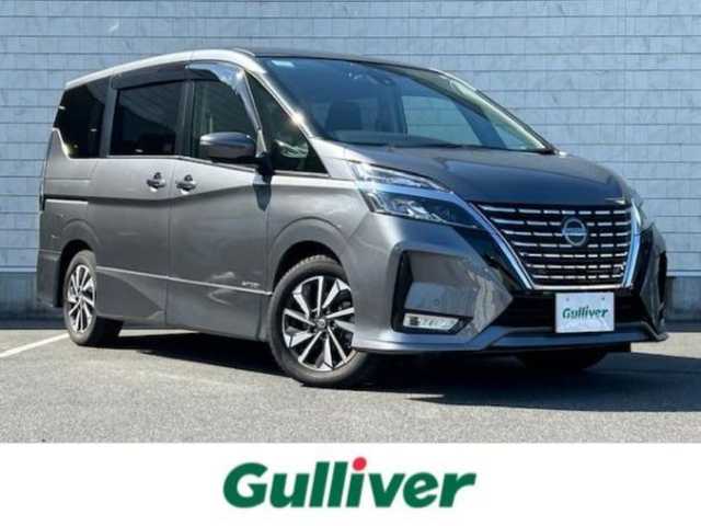 日産 セレナ ハイウェイスター V 大阪府 2020(令2)年 3.4万km ダークメタルグレー フリップダウンモニター/ブラインドスポットモニター/純正10型ナビ/ワンオーナー/アラウンドビューモニター/プロパイロット/エマージェンシーブレーキ/レーンキープアシスト/コーナーセンサー/LEDヘッドライト/オートライト/パーキングアシスト/電子パーキング/純正アルミホイール/純正ドアバイザー/純正フロアマット/ドライブレコーダー/ETC/スマートキー/プッシュスタート